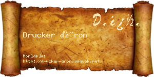 Drucker Áron névjegykártya